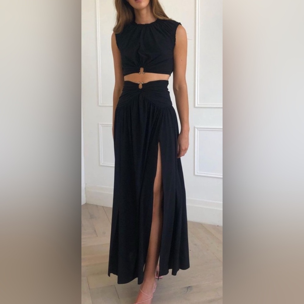 Bec + Bridge Black Two-Piece Set (Top + Skirt)